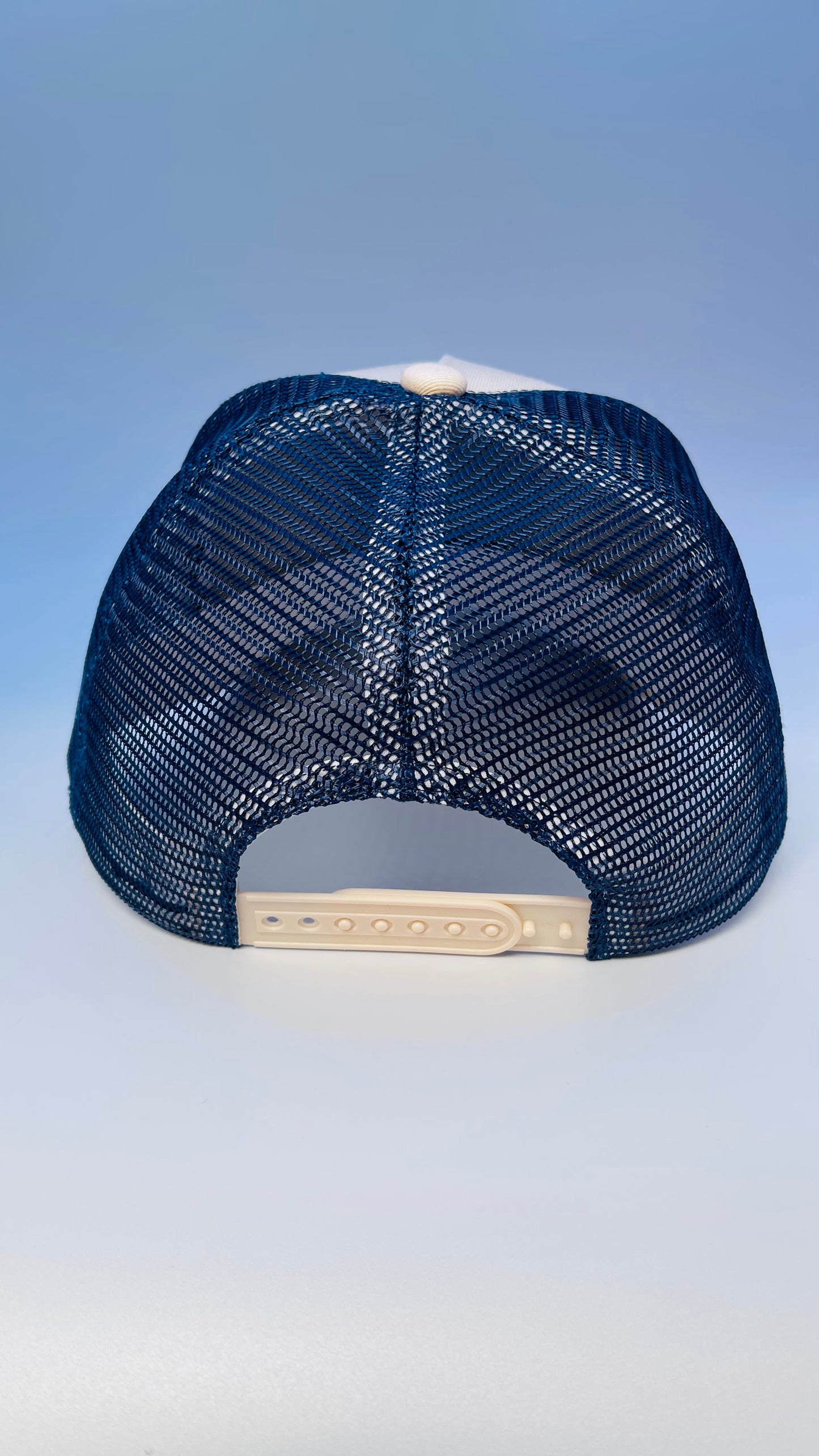 Buck Your Ideas Cream / Blue Patch Trucker Cap