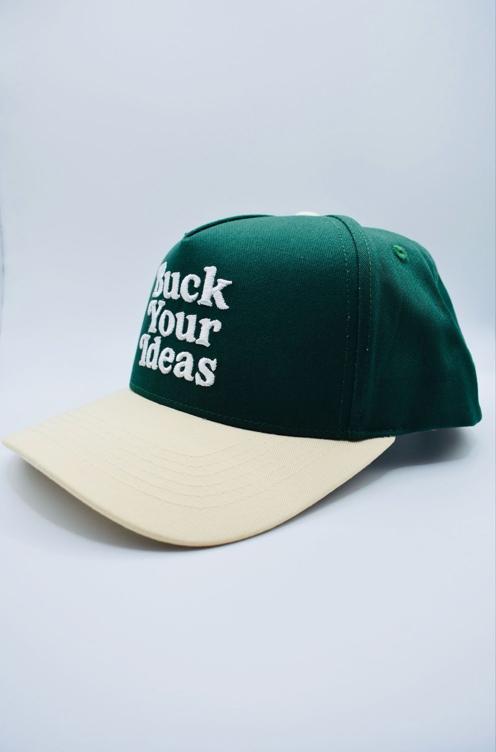 Buck Your Ideas Green / Cream Cotton Cap