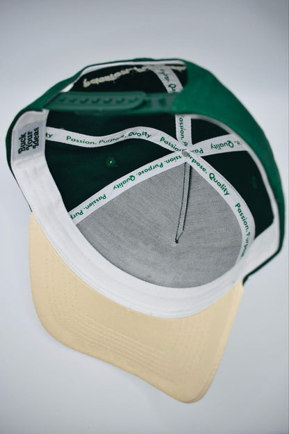 Buck Your Ideas Green / Cream Cotton Cap