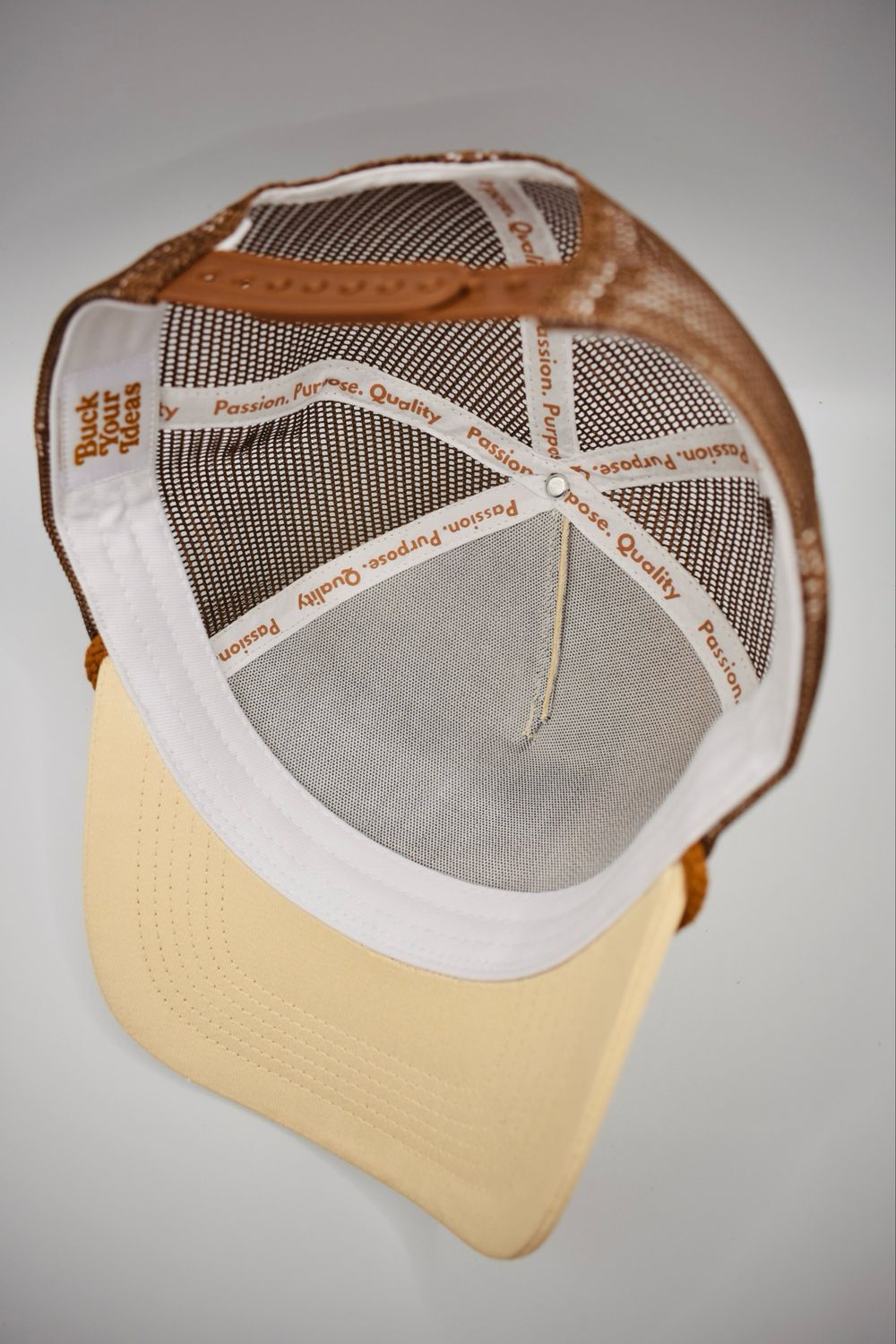 Buck Your Ideas Bucking Patch Brown / Cream Trucker Cap