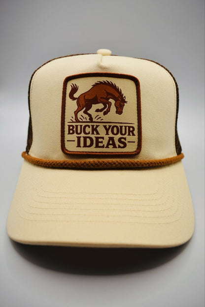 Buck Your Ideas Bucking Patch Brown / Cream Trucker Cap
