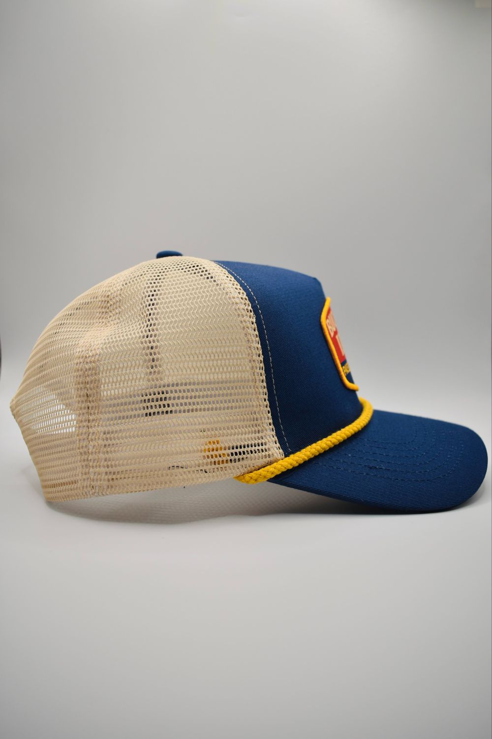 Buck Your Ideas Classic Patch Blue / Yellow / Grey Trucker Cap