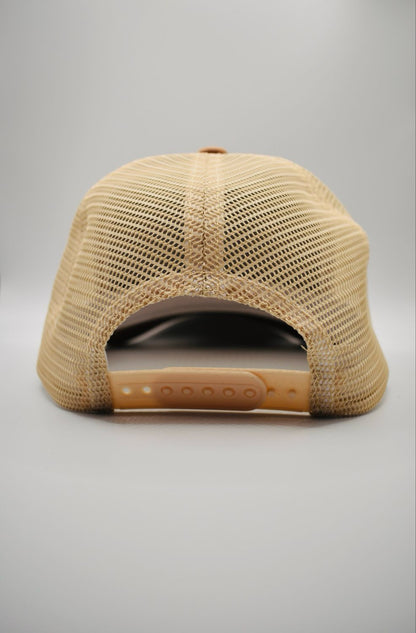 Buck Your Ideas Farmhouse Apparel Brown / Grey / Yellow Trucker Cap