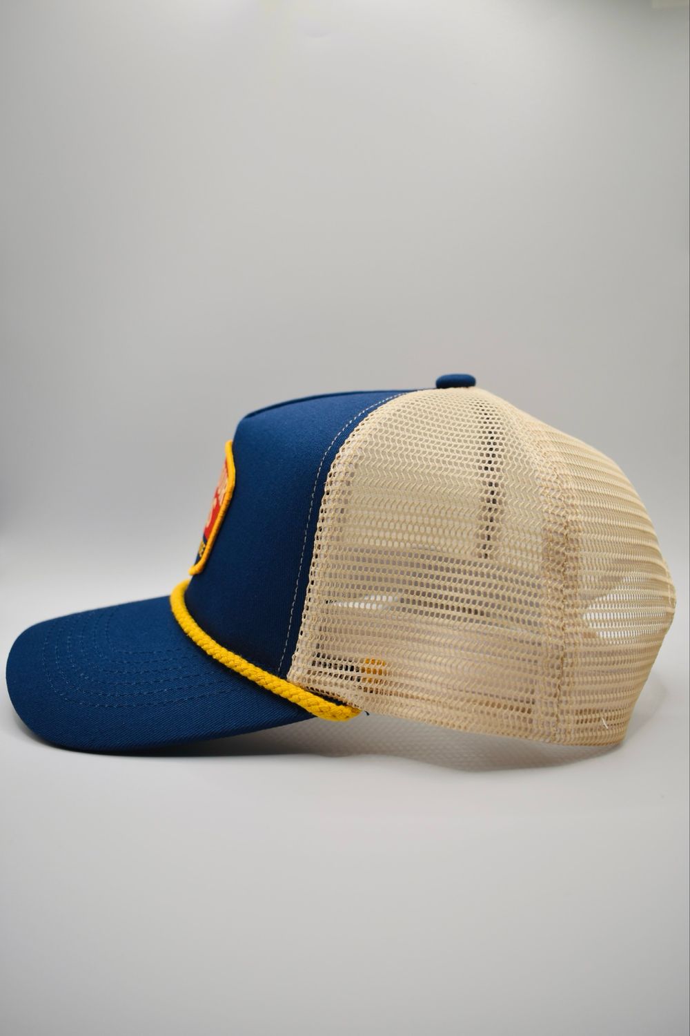 Buck Your Ideas Classic Patch Blue / Yellow / Grey Trucker Cap