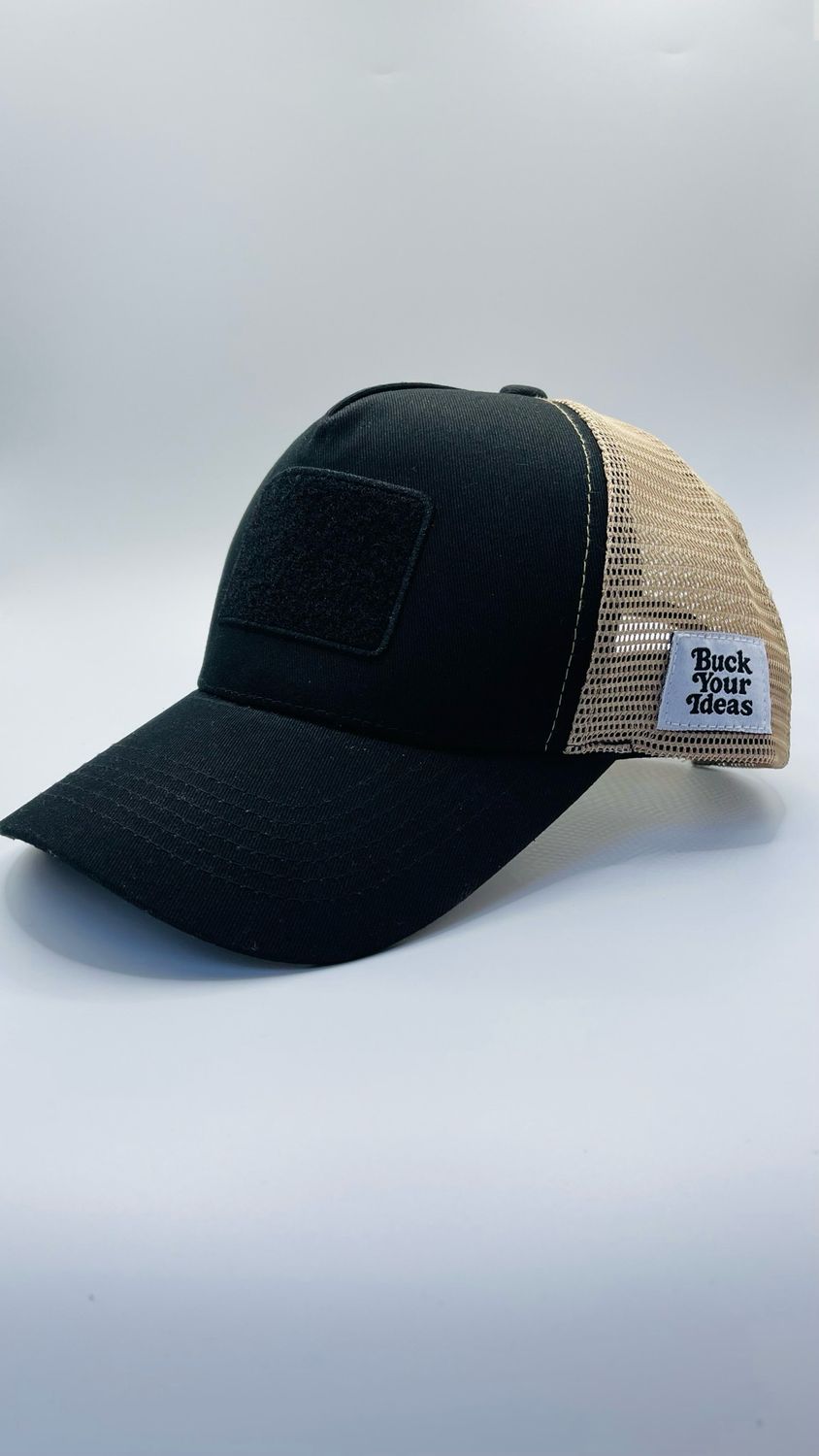 Buck Your Ideas Velcro Patch Black / Khaki Cap