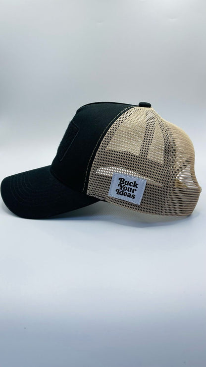 Buck Your Ideas Velcro Patch Black / Khaki Cap