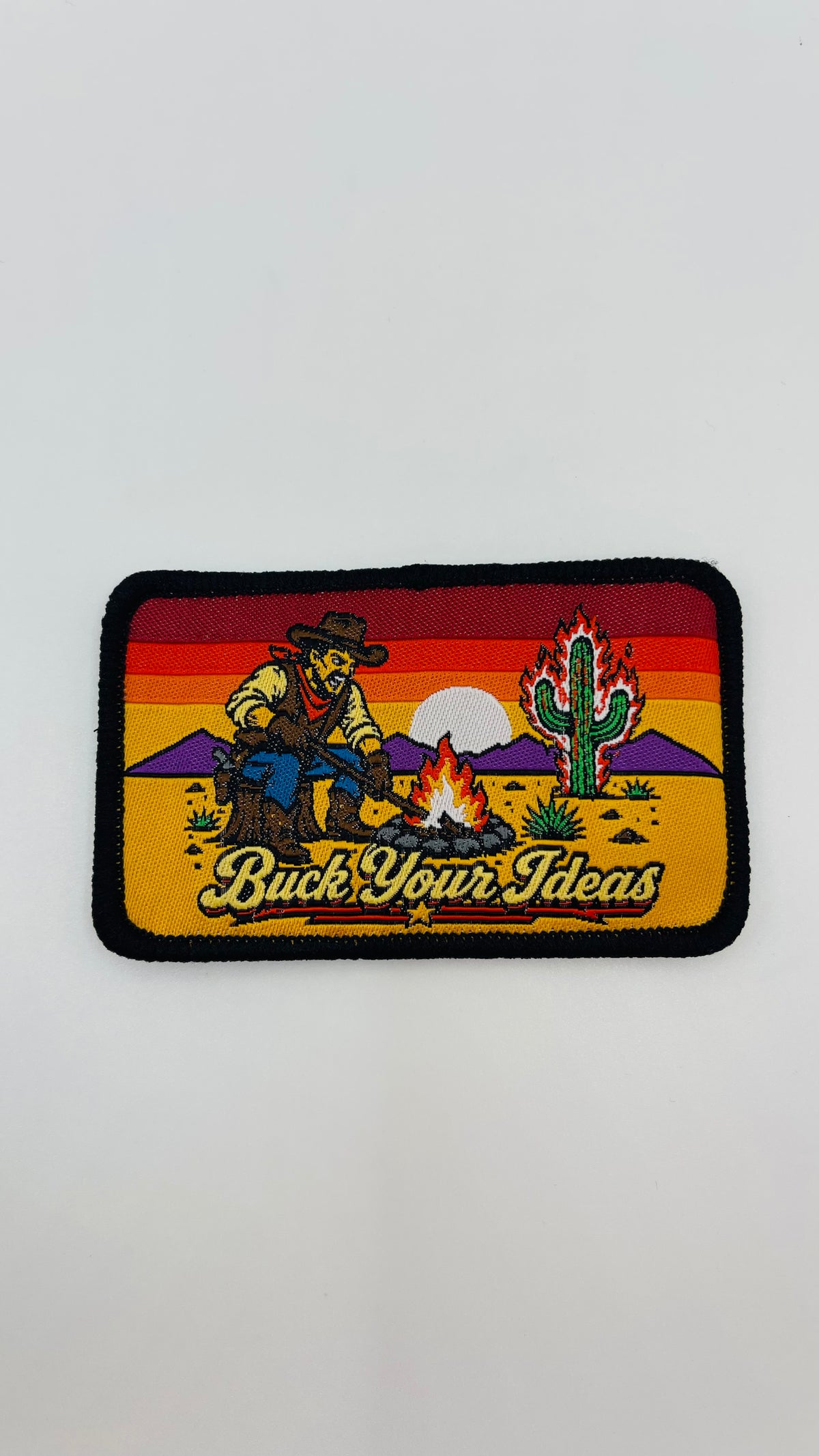 Buck Your Ideas Angry Cowboy Velcro Patch