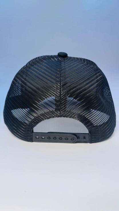Buck Your Ideas Black / Green Campfire Patch Trucker Cap